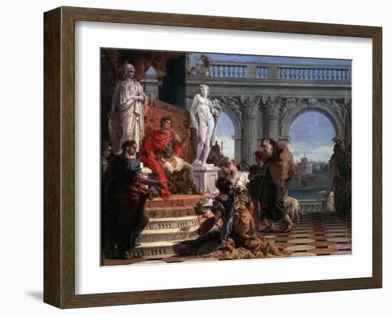 Maecenas Presenting the Arts to Augustus, 1743-Giovanni Battista Tiepolo-Framed Giclee Print