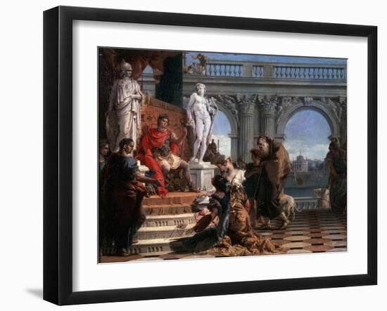 Maecenas Presenting the Arts to Augustus, 1743-Giovanni Battista Tiepolo-Framed Giclee Print