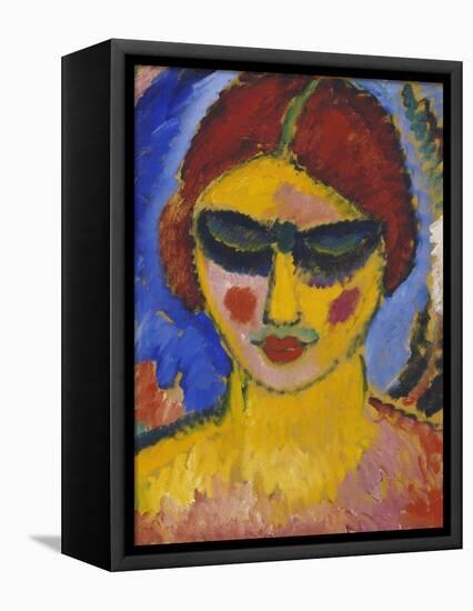 Maedchen Mit Niedergeschlagenen Augen, um 1911-Alexej Von Jawlensky-Framed Stretched Canvas