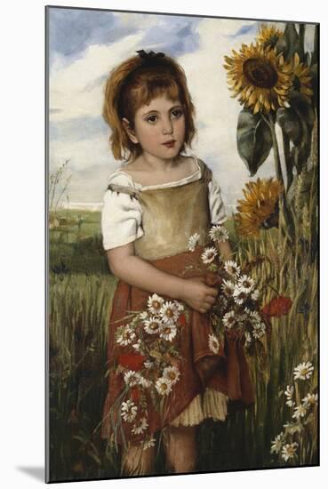 Mädchen mit Wiesenblumen. 1883-Emily S. Readshaw-Mounted Giclee Print