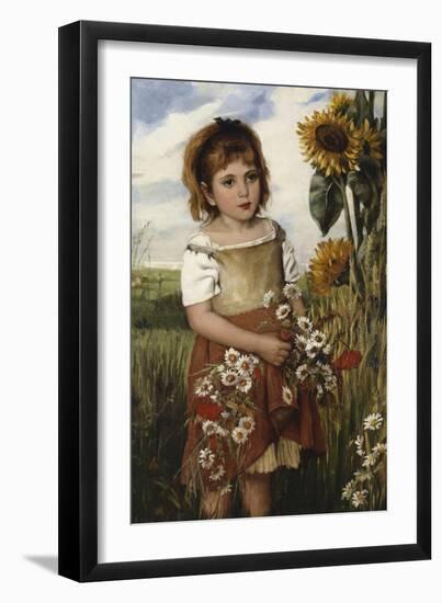 Mädchen mit Wiesenblumen. 1883-Emily S. Readshaw-Framed Giclee Print