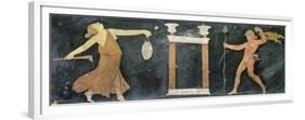 Maenad and Satyr Dancing (Opus Sectile)-Roman-Framed Premium Giclee Print