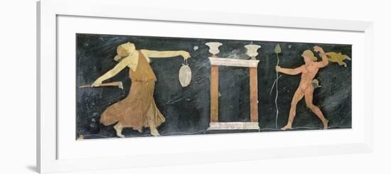 Maenad and Satyr Dancing (Opus Sectile)-Roman-Framed Giclee Print