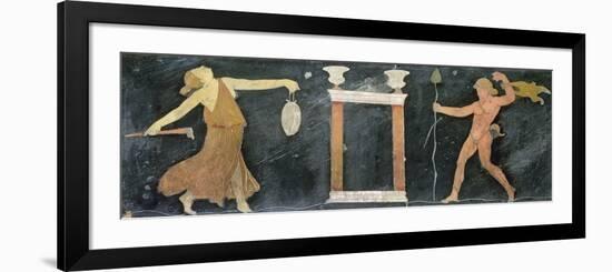Maenad and Satyr Dancing (Opus Sectile)-Roman-Framed Giclee Print
