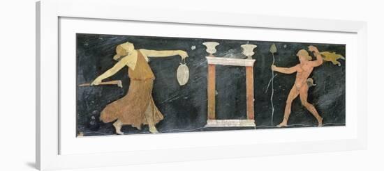 Maenad and Satyr Dancing (Opus Sectile)-Roman-Framed Giclee Print