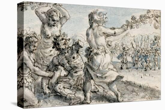 Maenads Beating Pentheus, Early 17th Century-Crispin I De Passe-Stretched Canvas