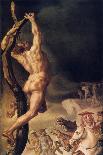 Calvary, Detail from Left Side Panel, 1545-1550-Maerten van Heemskerck-Framed Giclee Print