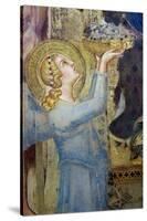 Maesta: Angel Offering Flowers to the Virgin, 1315-Simone Martini-Stretched Canvas