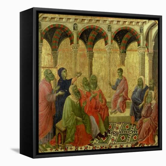 Maesta: Christ Among the Doctors, 1308-11-Duccio di Buoninsegna-Framed Stretched Canvas