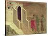 Maesta: Christ Appearing on the Road to Emmaus, 1308-11-Duccio di Buoninsegna-Stretched Canvas