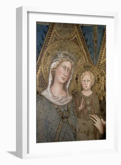 Maesta, Detail of the Madonna and Child, 1315-Simone Martini-Framed Giclee Print