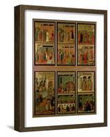 Maesta: Eleven Scenes from the Passion, 1308-11-Duccio Di buoninsegna-Framed Giclee Print