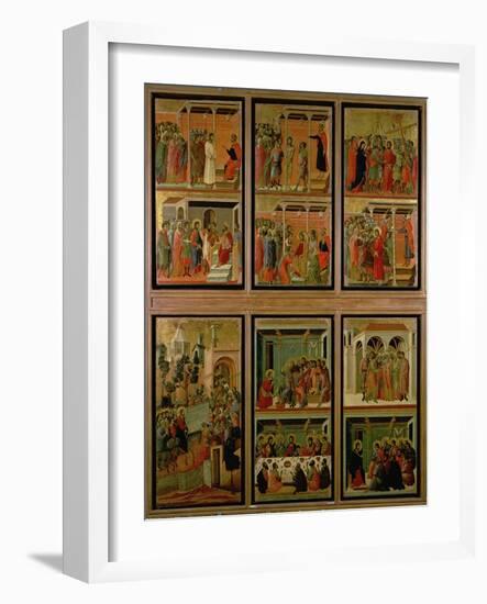 Maesta: Eleven Scenes from the Passion, 1308-11-Duccio Di buoninsegna-Framed Giclee Print