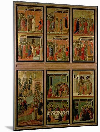 Maesta: Eleven Scenes from the Passion, 1308-11-Duccio Di buoninsegna-Mounted Giclee Print