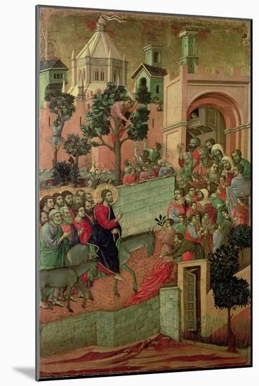 Maesta: Entry into Jerusalem, 1308-11-Duccio di Buoninsegna-Mounted Giclee Print