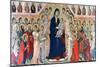 Maestà, (Madonna with Angels and Saint), 1308-1311-Duccio di Buoninsegna-Mounted Giclee Print