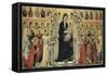 Maestà (Madonna with Angels and Saints)-Duccio di Buoninsegna-Framed Stretched Canvas