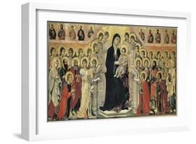 Maestà (Madonna with Angels and Saints)-Duccio di Buoninsegna-Framed Art Print