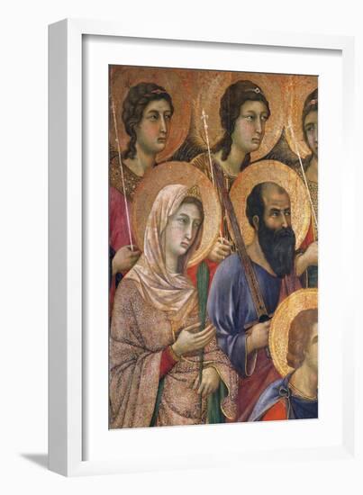 Maesta' of Duccio Altarpiece in Cathedral of Siena-Duccio Di buoninsegna-Framed Giclee Print