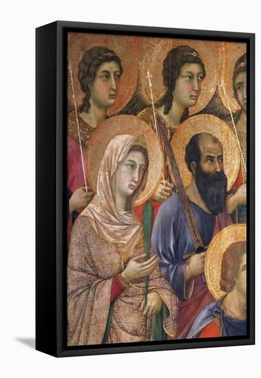 Maesta' of Duccio Altarpiece in Cathedral of Siena-Duccio Di buoninsegna-Framed Stretched Canvas