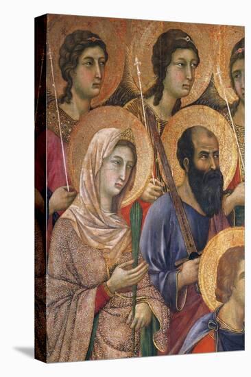 Maesta' of Duccio Altarpiece in Cathedral of Siena-Duccio Di buoninsegna-Stretched Canvas