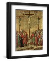 Maestà - Passion: Crucifixion', 1308-1311-Duccio Di buoninsegna-Framed Giclee Print