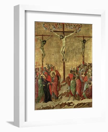 Maestà - Passion: Crucifixion', 1308-1311-Duccio Di buoninsegna-Framed Giclee Print