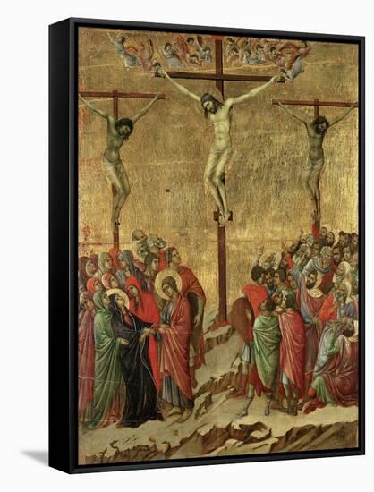 Maestà - Passion: Crucifixion', 1308-1311-Duccio Di buoninsegna-Framed Stretched Canvas