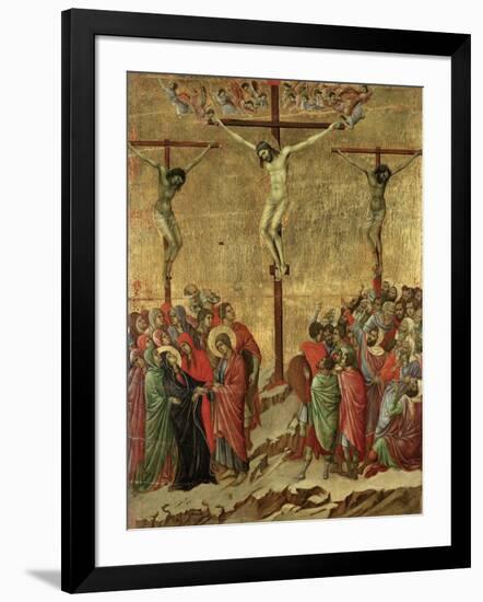 Maestà - Passion: Crucifixion', 1308-1311-Duccio Di buoninsegna-Framed Giclee Print