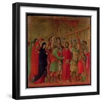 Maesta: the Road to Calvary, 1308-11-Duccio di Buoninsegna-Framed Premium Giclee Print