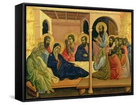 Maesta: The Virgin Taking Leave of the Disciples, 1308-11-Duccio di Buoninsegna-Framed Stretched Canvas