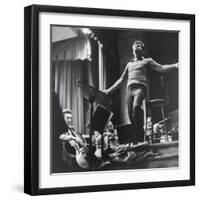 Maestro Leonard Bernstein Conducting the NY Philharmonic Orchestra for a Concert at Carnegie Hall-Alfred Eisenstaedt-Framed Premium Photographic Print