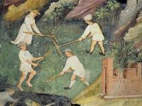 Haymaking in the Month of June, Detail (Fresco)-Maestro Venceslao-Framed Stretched Canvas