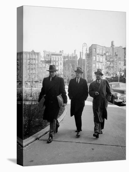 Mafia Boss Frank Costello with Attorney George Wolf and Unident-Alfred Eisenstaedt-Stretched Canvas