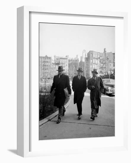 Mafia Boss Frank Costello with Attorney George Wolf and Unident-Alfred Eisenstaedt-Framed Photographic Print