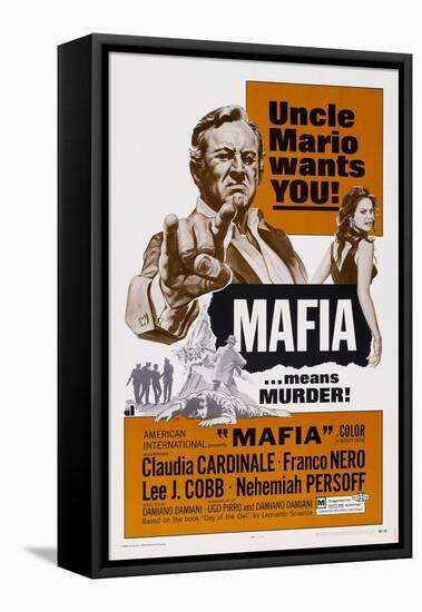 Mafia, from Left, Lee J. Cobb, Claudia Cardinale, 1968-null-Framed Stretched Canvas