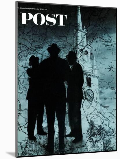 "Mafia in Boston," Saturday Evening Post Cover, November 18, 1967-David Attie-Mounted Giclee Print
