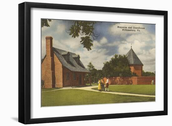 Magazine and Guardhouse, Williamsburg, Virginia-null-Framed Art Print
