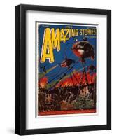 Magazine Cover, 1926-Frank R. Paul-Framed Premium Giclee Print