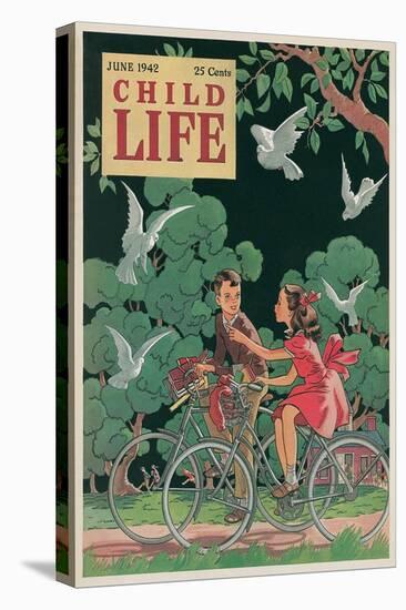 Magazine Cover, Child Life-null-Stretched Canvas