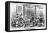 Magazine Illustration Depicting an English Kindergarten Class-null-Framed Stretched Canvas