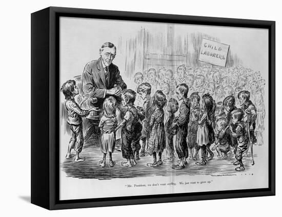 Magazine Illustration of Child Laborers-null-Framed Stretched Canvas