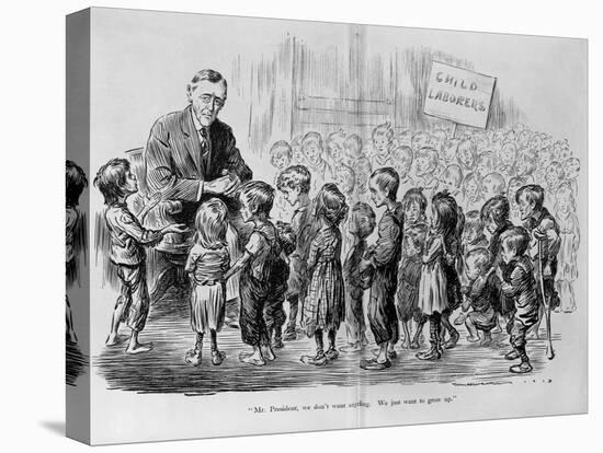 Magazine Illustration of Child Laborers-null-Stretched Canvas