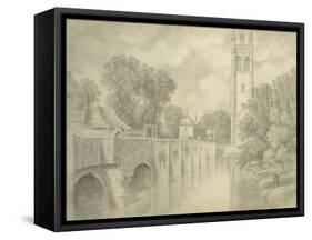 Magdalen Bridge and Tower-John Baptist Malchair-Framed Stretched Canvas