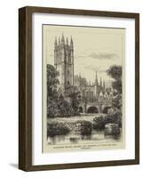 Magdalen Bridge, Oxford, the Widening of Which Has Been Proposed-Henry William Brewer-Framed Giclee Print