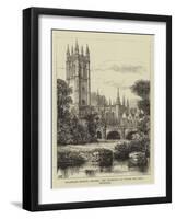 Magdalen Bridge, Oxford, the Widening of Which Has Been Proposed-Henry William Brewer-Framed Giclee Print