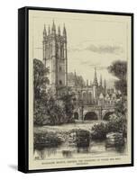 Magdalen Bridge, Oxford, the Widening of Which Has Been Proposed-Henry William Brewer-Framed Stretched Canvas