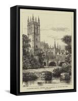 Magdalen Bridge, Oxford, the Widening of Which Has Been Proposed-Henry William Brewer-Framed Stretched Canvas