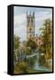 Magdalen College and River, Oxford-Alfred Robert Quinton-Framed Stretched Canvas