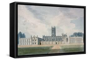 Magdalen College, Oxford, 1804-John Buckler-Framed Stretched Canvas